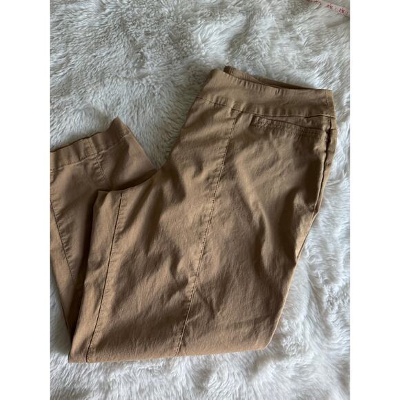 Westbound Petites Dark Tan Straight Leg Crop Pants Plus Size 18W - Picture 8 of 8
